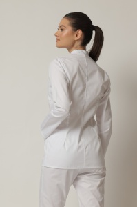 Uniformă medicală Mia cu jachetă mânecă lungă și pantaloni jogger-Magenta - Img 2