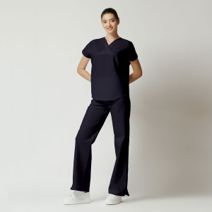 Uniformă medicală Olimp din vâscoză cu 9% elastan pentru femei – Bleumarin