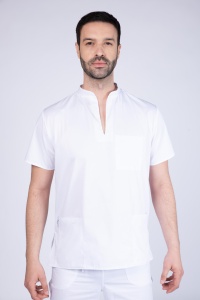 Uniforma medicala STIL cu pantaloni pentru barbati-Caramel - Img 3