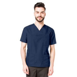 Bluza medicala CLASS pentru barbati -Albastru nocturn - Img 1