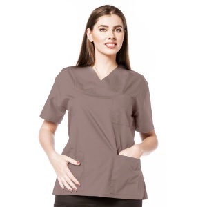 Bluza medicala CLASS pentru femei din microfibra-Mocca