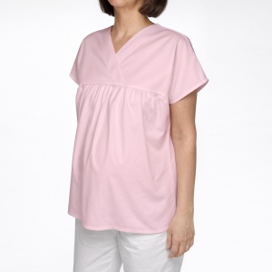 Bluza medicala Hope din stretch(elastan) pentru viitoare mamici-Roz antic