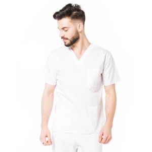 Bluza medicala KULT clasica pentru barbati -Alb
