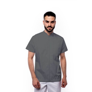 Bomber medical TRAFIC cu maneca scurta, fermoar si bordura elastic pentru barbati - Img 5