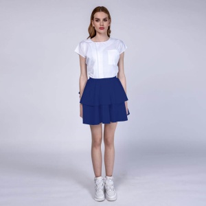 Fusta din elastan(stretch) cu 2 volane FRILL - Img 3