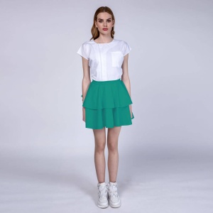 Fusta din elastan(stretch) cu 2 volane FRILL
