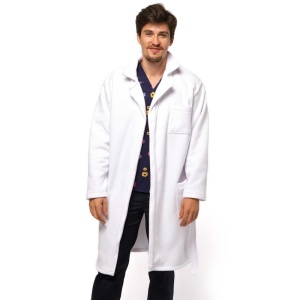 Halate medicale de iarna pentru barbati MAXIM -Alb