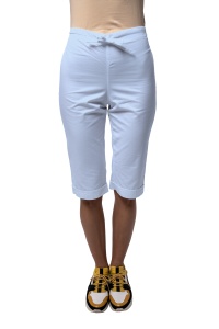 Pantaloni medicali ART clasici din poplin 3/4 cu manseta-Azur