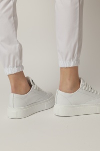 Pantaloni medicali ART jogger din poplin pentru femei-Turqoise - Img 5