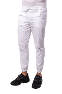 Pantaloni medicali ART stretch (cu elastan) Jogger pentru barbati-Visiniu - Img 2