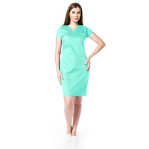 Sarafan medical din poplin ACTIVA -Aqua