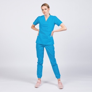 Uniforma medicala CLASS cu pantaloni jogger pentru femei -Turqoise - Img 1