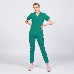 Uniforma medicala CLASS cu pantaloni jogger pentru femei -Verde menta - Img 1