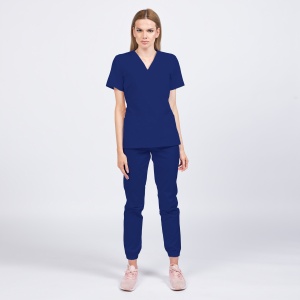 Uniforma medicala KULT cu pantaloni jogger pentru femei-Albastru safir