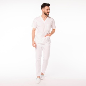 Uniforma medicala KULT cu pantaloni pentru barbati -Caramel - Img 2