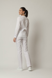 Uniformă Medicală KULT Stretch – Bluză cu Manșete și Pantalon Clasic-Bleumarin - Img 3