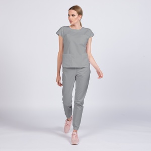 Uniforma medicala SPRINT cu pantalon jogger-Gri - Img 1