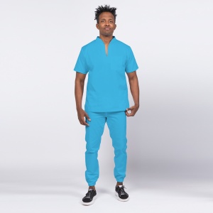 Uniforma medicala STIL cu pantaloni jogger pentru barbati -Turqoise