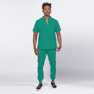 Uniforma medicala STIL cu pantaloni jogger pentru barbati -Verde menta