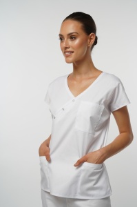 Bluza medicala DOLL stretch (cu elastan) pentru femei-Albastru nocturn - Img 3