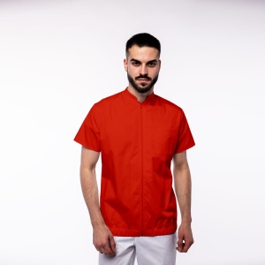Bomber medical TRAFIC cu maneca scurta, fermoar si bordura elastic pentru barbati - Img 8