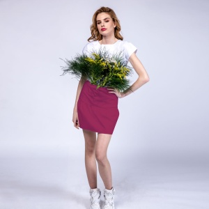 Fusta din elastan(stretch) 1 volan FRILL - Img 21