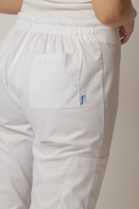 Pantaloni medicali ART jogger din poplin pentru femei-Turqoise - Img 6
