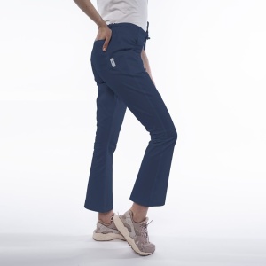 Pantaloni medicali ART stretch (cu elastan) flare pentru femei-Albastru Nocturn