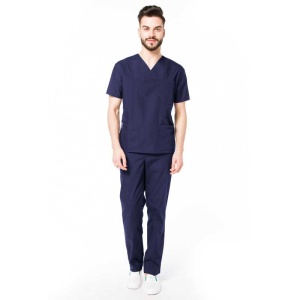Uniforma medicala CLASS cu pantaloni pentru barbati -Bleumarin