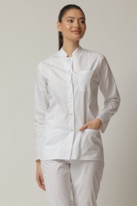 Uniformă medicală Mia cu jachetă mânecă lungă și pantaloni jogger-Bleumarin - Img 8