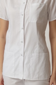 Uniformă medicală Mia cu jachetă mânecă scurtă și pantaloni jogger-Bleumarin - Img 4