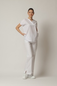 Uniformă medicală Olimp din vâscoză cu 9% elastan pentru femei – Olive - Img 10