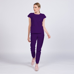 Uniforma medicala SPRINT cu pantalon jogger-Liliac - Img 1