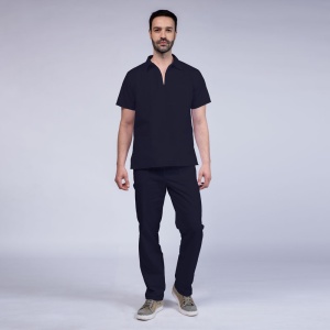 Uniforma medicala TREND cu pantaloni pentru barbati-Bleumarin
