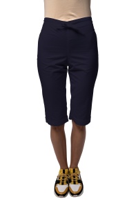Pantaloni medicali ART clasici din poplin 3/4 cu manseta -Bleumarin
