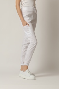 Pantaloni medicali ART jogger din poplin pentru femei-Albastru safir - Img 7