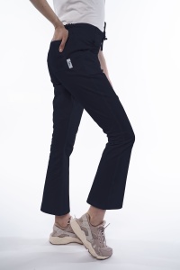Pantaloni medicali ART stretch (cu elastan) flare pentru femei-Bleumarin
