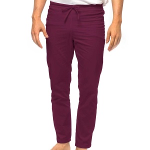 Pantaloni medicali ART stretch (cu elastan) pentru barbati-Visiniu
