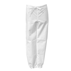 Pantaloni medicali jogger ART din poplin pentru barbati -Alb