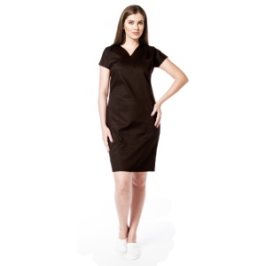 Sarafan medical stretch (cu elastan) ACTIVA -Negru