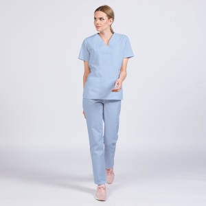 Uniforma medicala CLASS cu pantaloni pentru femei-Azur pal - Img 1