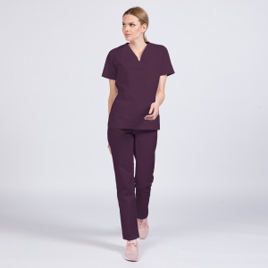 Uniforma medicala CLASS stretch (cu elastan) cu pantalon pentru femei-Tangerine - Img 1