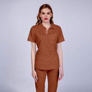 Uniforma medicala cu pantaloni pentru femei Trend -Caramel