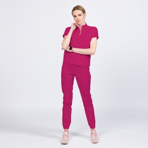 Uniforma medicala FABS cu pantalon jogger pentru femei-Magenta - Img 1