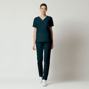 Uniformă Medicală Optim Stretch pentru Femei-Verde marin - Img 1