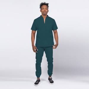 Uniforma medicala STIL cu pantaloni jogger pentru barbati -Verde marin