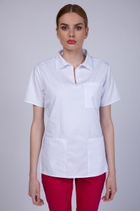 Uniforma medicala TREND cu pantaloni jogger pentru femei-Ocean - Img 2