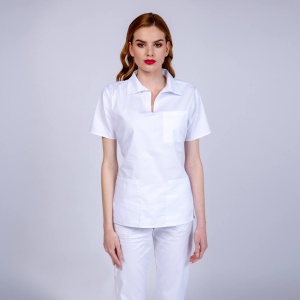 Uniforma medicala TREND cu pantaloni pentru femei-Alb