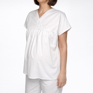 Bluza medicala Hope din poplin pentru viitoare mamici-Verde menta - Img 2