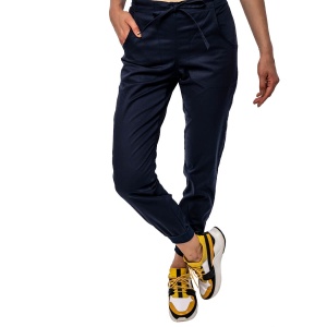 Pantaloni medicali ART stretch (cu elastan) cu manseta pentru femei-Bleumarin
